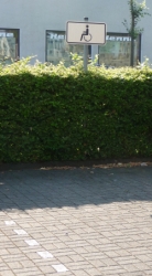Parkplatz für Rollstuhlfahrer Parkplatz für Rollstuhlfahrer